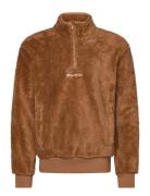 Half Zip Top Tops Sweat-shirts & Hoodies Sweat-shirts Brown Champion