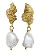 Frigg Earring Øredobber Smykker Gold Maanesten