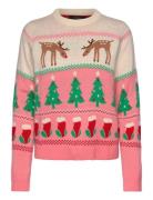 Vmchristmasstuff Ls O-Nck Pull. Box Xmas Tops Knitwear Jumpers Pink Ve...