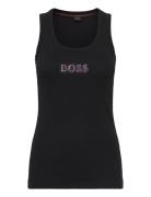 C_Ematite_St Badge Tops T-shirts & Tops Sleeveless Black BOSS