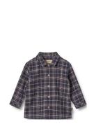 Shirt Oscar Tops Shirts Long-sleeved Shirts Navy Wheat