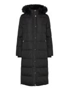 Faux-Fur-Trim Hooded Down Coat Fôret Kåpe Black Lauren Ralph Lauren