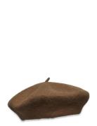 Wool Felt Beret Accessories Headwear Beanies Brown Lauren Ralph Lauren