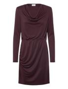 Orion Jersey Mini Dress Kort Kjole Burgundy Dante6