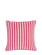 Magenta Striped Cushion Home Textiles Cushions & Blankets Cushions Pin...