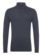 Hco. Guys Sweaters Tops Knitwear Half Zip Jumpers Navy Hollister