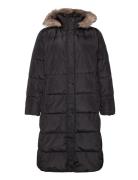 Faux-Fur-Trim Hooded Down Coat Fôret Kåpe Black Lauren Women