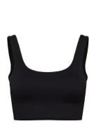 Ribbed Seamless Bra Lingerie Bras & Tops Sports Bras - All Black Aim´n