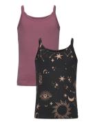 Tnthe New Strap Top 2-Pack Tops T-shirts Sleeveless Multi/patterned Th...