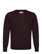 Bhbruton V-Neck Knit Noos Pullover Tops Knitwear V-necks Brown Blend