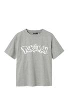 Nlmsarif Pokemon Ss L Top Sky Tops T-shirts Short-sleeved Grey LMTD