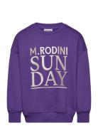 Sunday Emb Sweatshirt Tops Sweat-shirts & Hoodies Sweat-shirts Purple ...