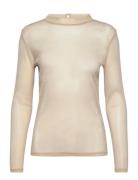 Delilasz Ls Blouse Tops Blouses Long-sleeved Cream Saint Tropez