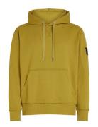 Badge Hoodie Tops Sweat-shirts & Hoodies Hoodies Yellow Calvin Klein J...