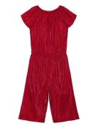 Jumpsuit S S Plisse Foil Sprin Jumpsuit Red Lindex