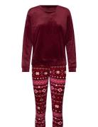 Pj Set Velours Fairilse Pyjamas Red Hunkemöller