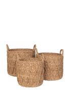 Sivi - Baskets, Seagrass, Natural, Set Of 3 Home Decoration Flower Pot...