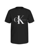 Ck Monogram Ss T-Shirt Tops T-shirts Short-sleeved Black Calvin Klein