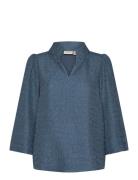 Frheba Bl 2 Tops Blouses Long-sleeved Blue Fransa