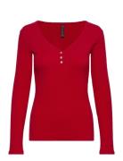 Long-Sleeved Pyjama Top Topp Red Hunkemöller