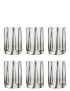 Silja Drinking Glass Home Tableware Glass Drinking Glass Black Bloomin...