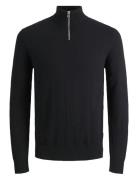 Jjeemil Knit Half Zip Noos Jnr Tops Knitwear Pullovers Black Jack & J ...