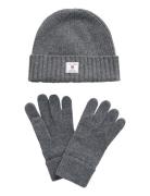 Beanie Gloves Gift Set Accessories Headwear Beanies Grey GANT