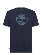 Tree Logo Short Sleeve Tee Tops T-shirts Short-sleeved Navy Timberland