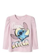 Nmfjensina Stitch Ls Top Box Wdi Tops T-shirts Long-sleeved T-shirts P...