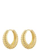 The Ridged Marbella Hoops- Gold Accessories Jewellery Earrings Hoops G...