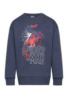 Sweatshirt Spiderman Tops Sweat-shirts & Hoodies Sweat-shirts Navy Lin...