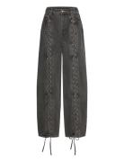 Denim Laced Leg Pants Bottoms Jeans Wide Black ROTATE Birger Christens...