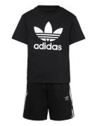 Short Tee Set Sets Sets With Short-sleeved T-shirt Black Adidas Origin...