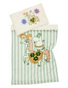 Moomin Bedset 85X125 Circus Striped Gots Home Textiles Bedtextiles Bed...