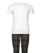 Core Flannel Set 2P Pyjamas White Björn Borg