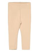 Leggings Rib Bottoms Leggings Beige Huttelihut