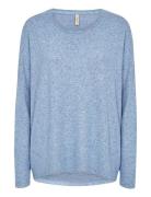 Sc-Biara Tops Knitwear Jumpers Blue Soyaconcept