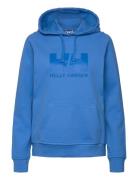 W Hh Logo Hoodie Tops Sweat-shirts & Hoodies Hoodies Blue Helly Hansen