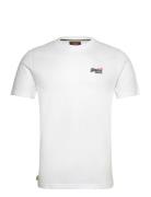 Essential Contrast Emb Tee Tops T-shirts Short-sleeved White Superdry