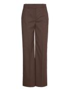 Straight Checked Trousers Bottoms Trousers Suitpants Brown Mango