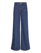 Wideleg Jeans With Pockets Bottoms Jeans Wide Blue Mango