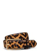 Leopard Fur Leather Belt Belte Brown Mango