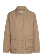 Cotton Twill Jacket Trench Coat Kåpe Beige GANT