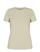 Jacquard Tee Sport T-shirts & Tops Short-sleeved Beige Röhnisch