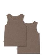 Cuno Tanktop 2-Pack Tops T-shirts Sleeveless Brown That's Mine