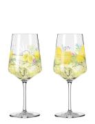 Sommertau Vinglas 2-P Limoncello Home Tableware Glass Wine Glass White...