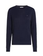 Co Cable Fine Gg C-Nk Ls Swt Tops Knitwear Jumpers Navy Tommy Hilfiger