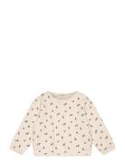 Sweatshirt .-- Olive Tops T-shirts Long-sleeved T-shirts Beige Mango