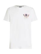 Hilfiger Colour Crest Tee Tops T-shirts Short-sleeved White Tommy Hilf...