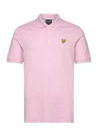 Plain Polo Shirt Tops Polos Short-sleeved Pink Lyle & Scott